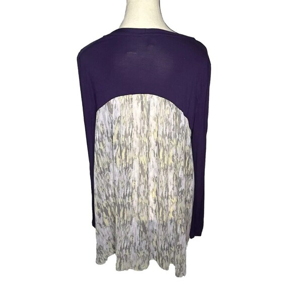 LOGO  Lori Goldstein Women's PURPLE Long Sleeve Button Front Cardigan Sz Large - Picture 4 of 8